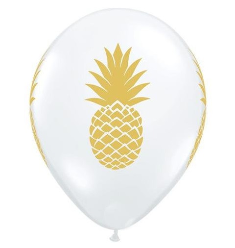 Golden Pineapple Helium Latex Balloon
